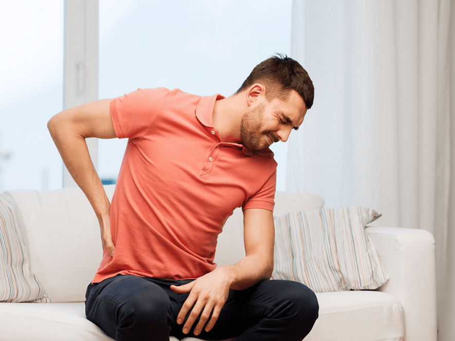 back pain in the lumbar region