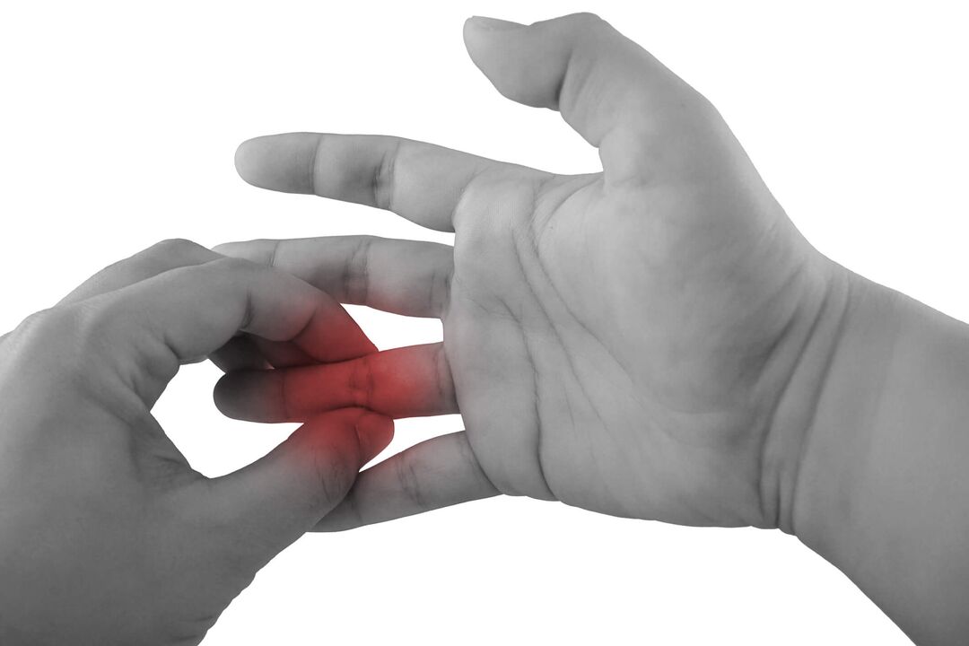 inflammation in the joints of the fingers as a cause of pain